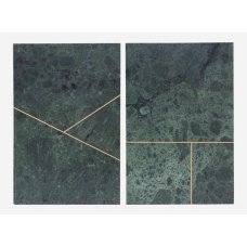 Set of 2 green marble cutting board by Housedoctor