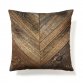 Antique wood chevron cushion by KOZIEL