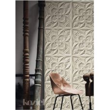 Antique tin tiles wallpaper - model 13 off-white colored tiles by KOZIEL