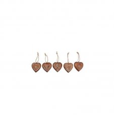 Set 5 hearts hanging by Antic Line
