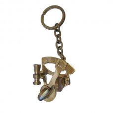 Key ring with sextant with wooden box by Batela